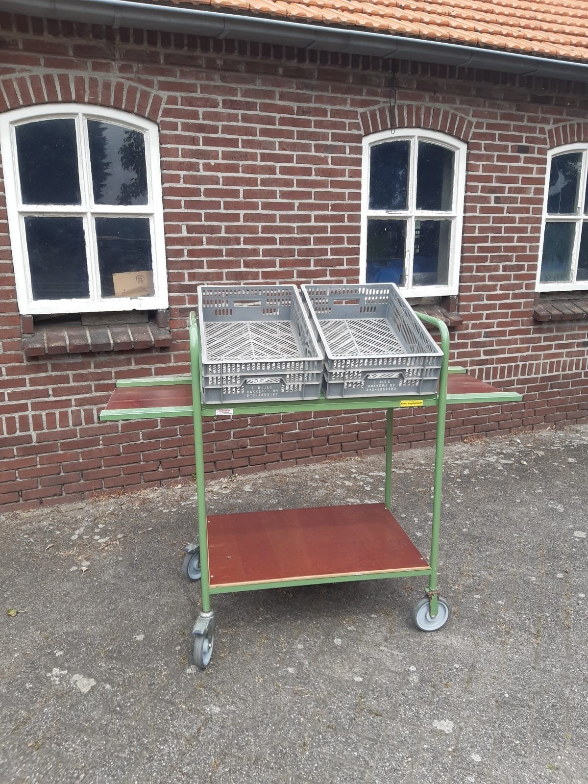 Tafelwagen/transportkar/magazijnkar/mobiele werktafel/kar, Ophalen, Gebruikt
