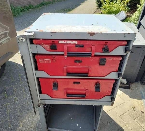 Ladekast kofferkast met 3 koffers en bakjes, Auto diversen, Overige Auto diversen, Ophalen
