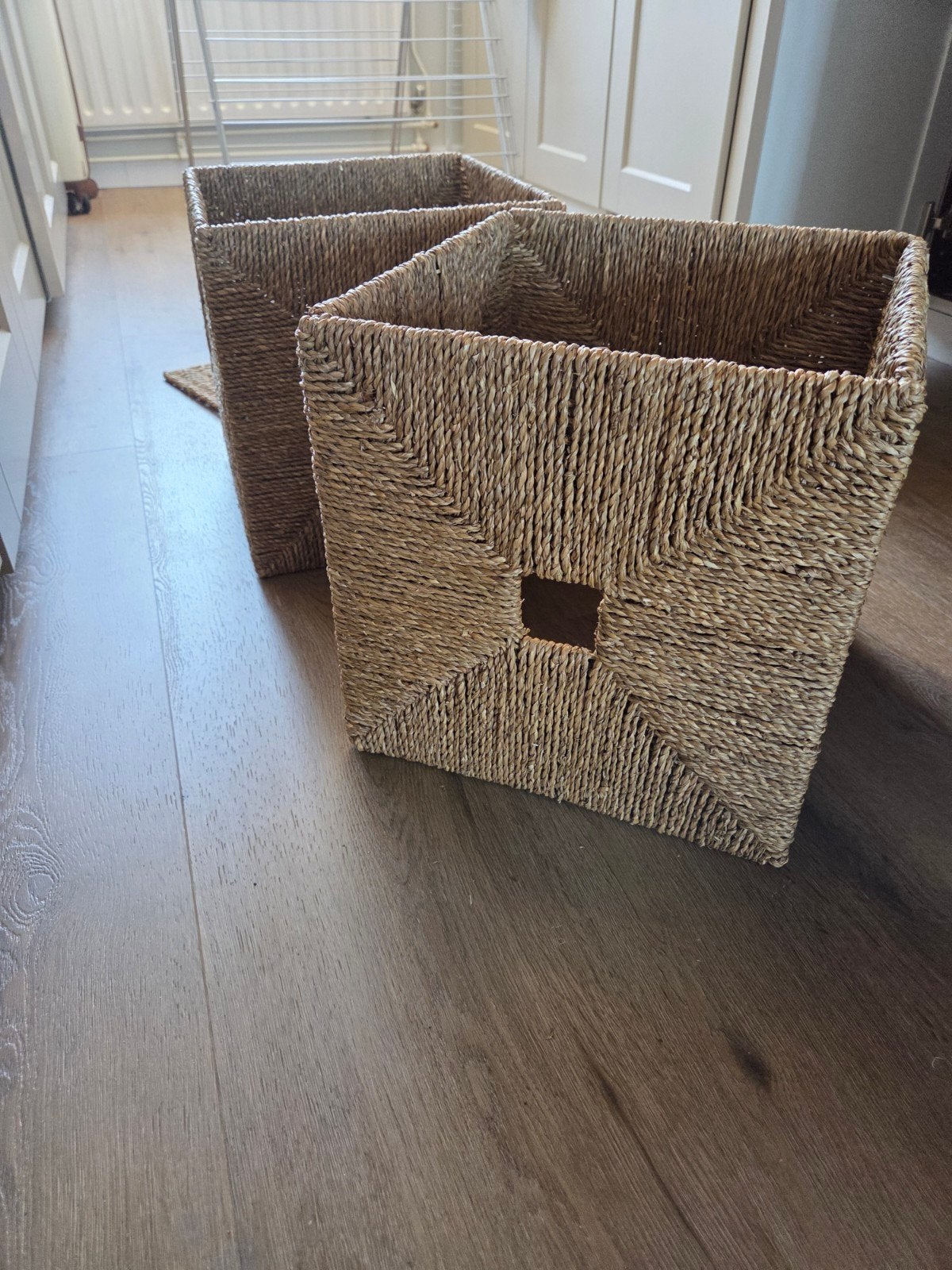 2x IKEA Knipsa zeegras manden - zo goed als nieuw, Ophalen, Zo goed als nieuw, Overige materialen