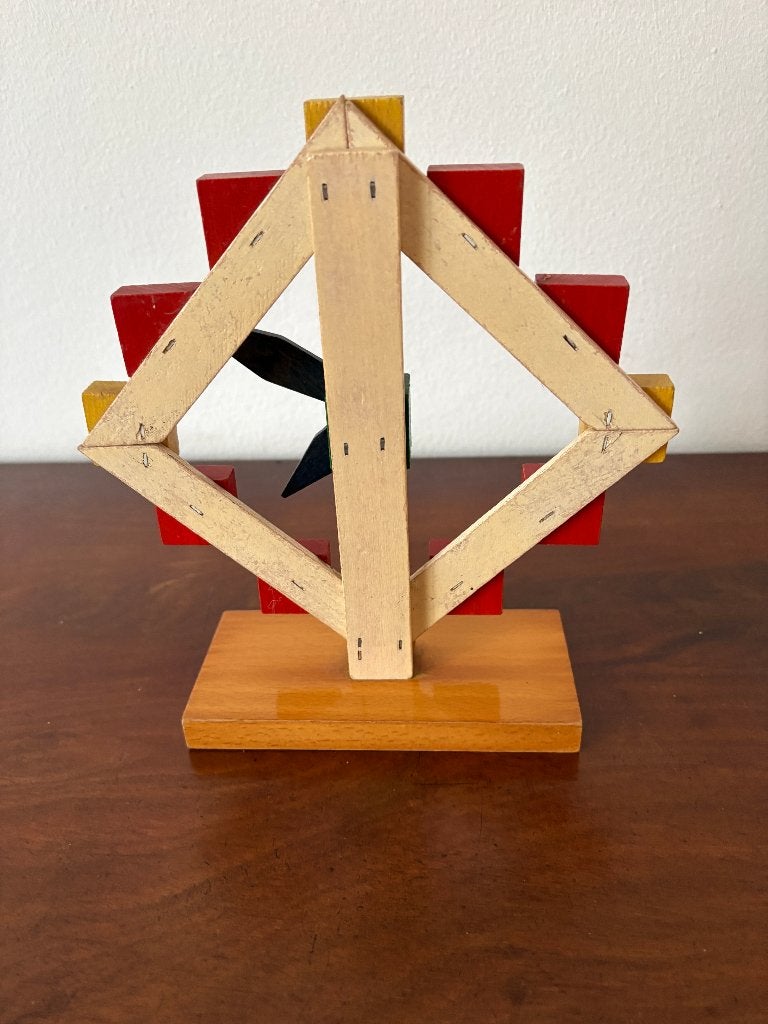 Vintage houten oefenklok of leerklok uit de jaren 70  SIO, Ophalen of Verzenden, Zo goed als nieuw, Overige typen