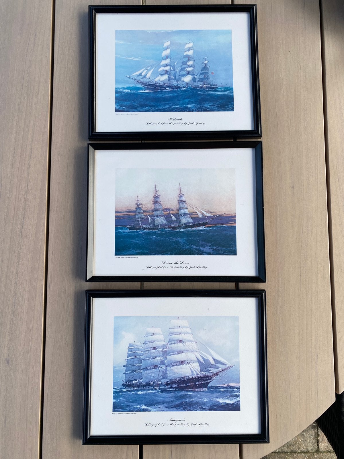 3x Seven seas fine arts, London - Jack Spurling, Ingelijst, Ophalen of Verzenden, Overige onderwerpen, Lithografie