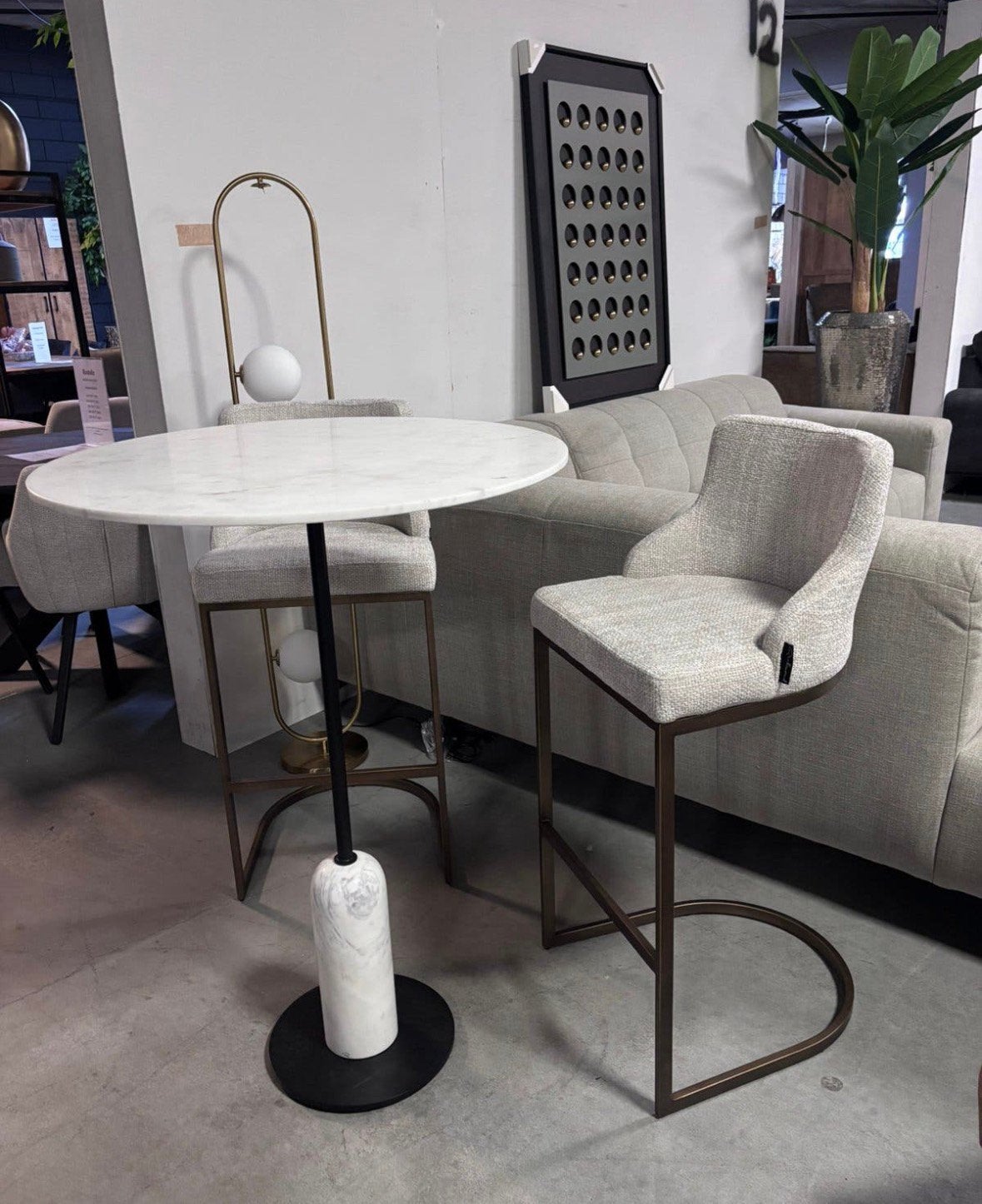 Witte bartafel van marmer Richmond Interiors (jagger), Ophalen, Zo goed als nieuw