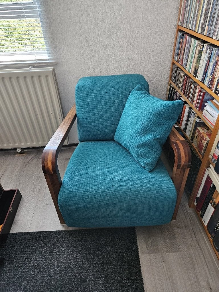 Leolux stoel, Ophalen, 75 tot 100 cm, Zo goed als nieuw, Stof