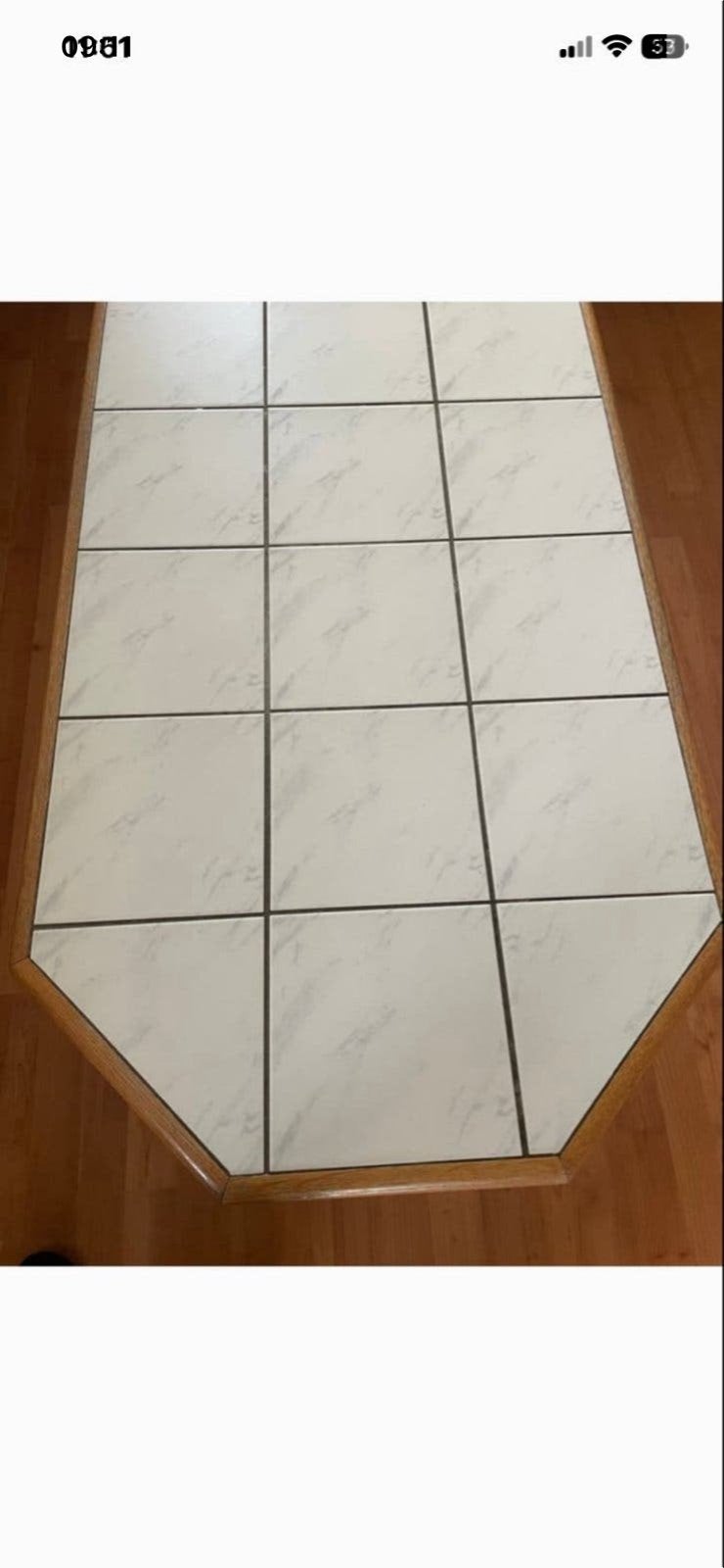 salontafel met tegelblad, Ophalen, Gebruikt, 100 tot 150 cm, 50 tot 100 cm