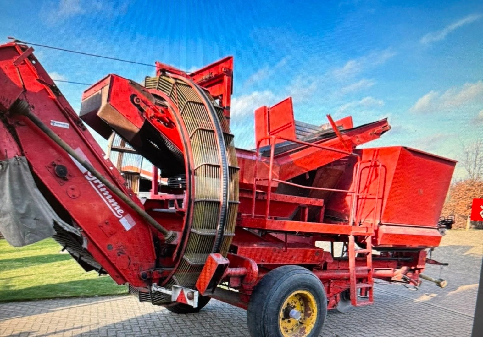 Grimme aardappelrooier 2 reige, Ophalen, Akkerbouw, Aardappeltechniek