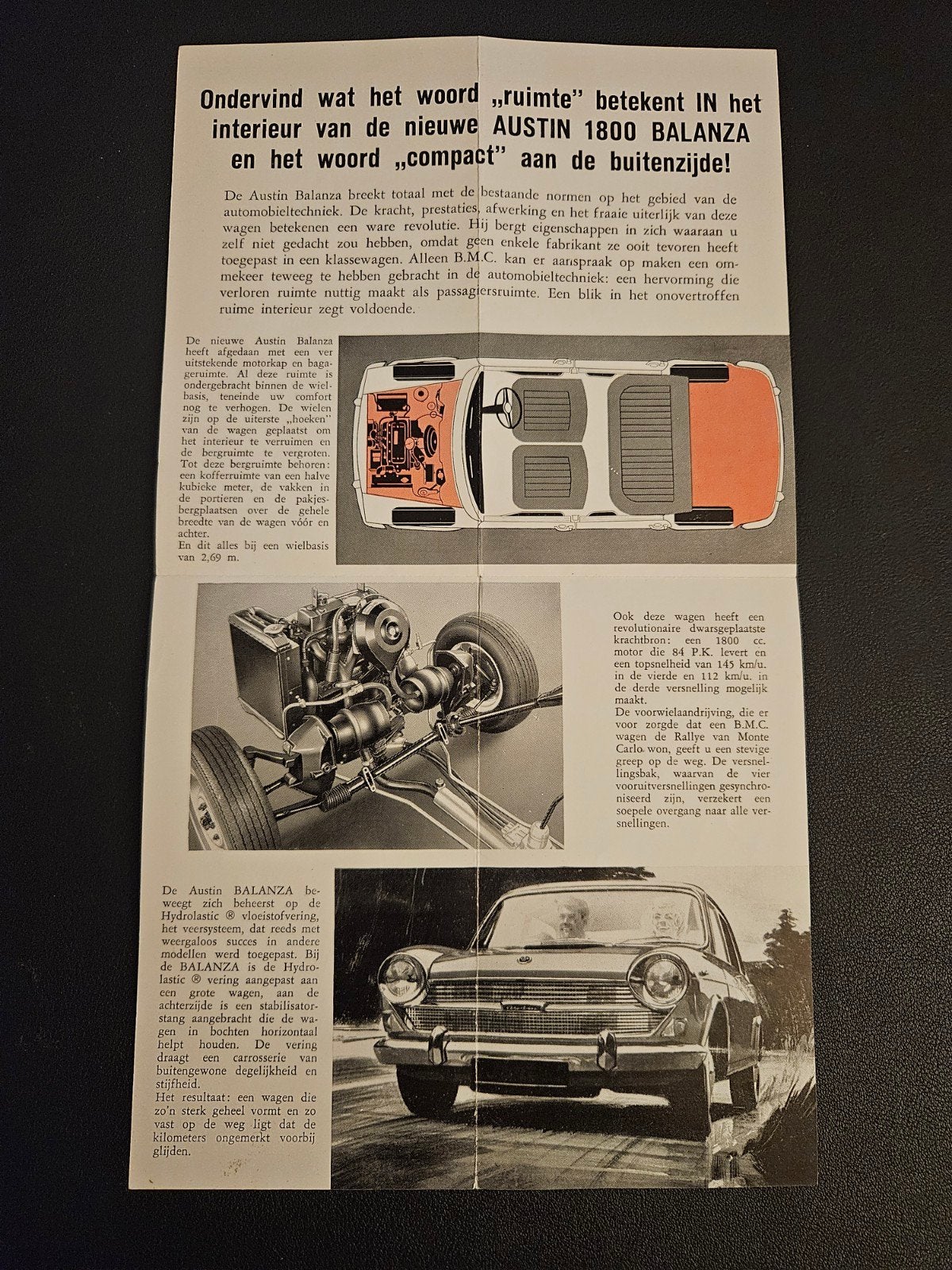 Brochure Austin 1800 Balanza, Ophalen of Verzenden, Zo goed als nieuw, Overige merken