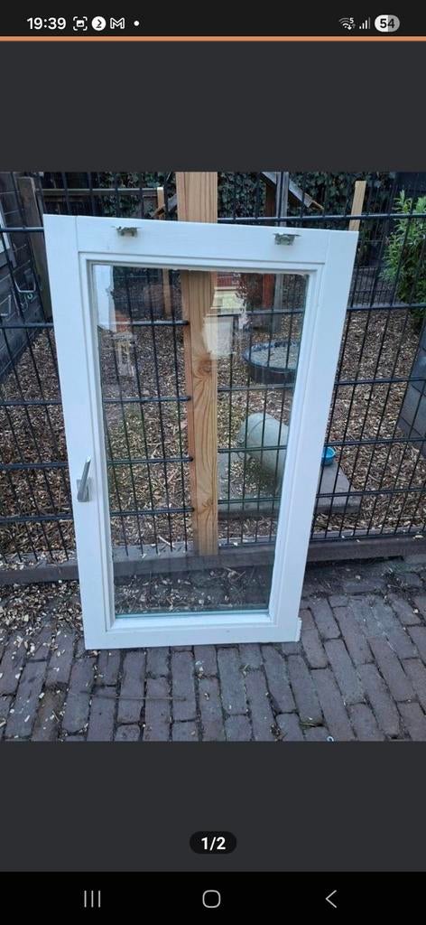 Draai kiep raam teab., Raamkozijn, 75 tot 150 cm, Hout, Ophalen