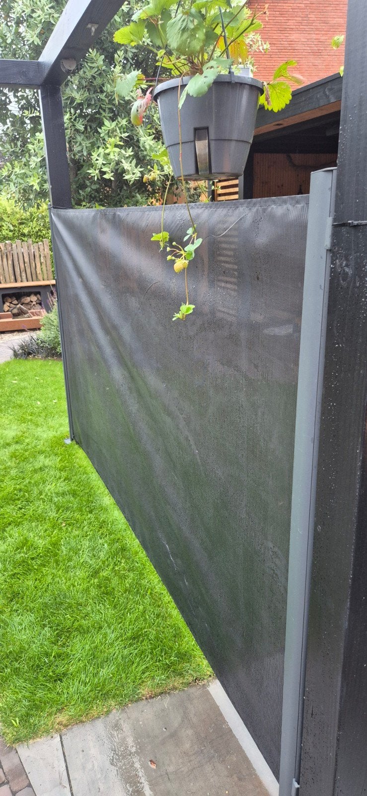 Terras windscherm 3m x 1m80 goede staat, Tuin en Terras, Ophalen of Verzenden