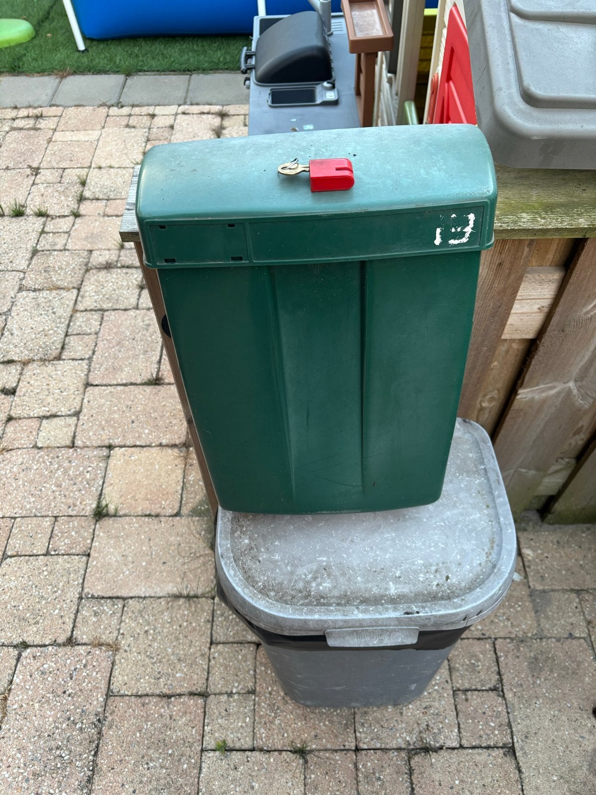 Brievenbus met slot, Tuin en Terras, Brievenbussen, Ophalen of Verzenden, Gebruikt, Kunststof