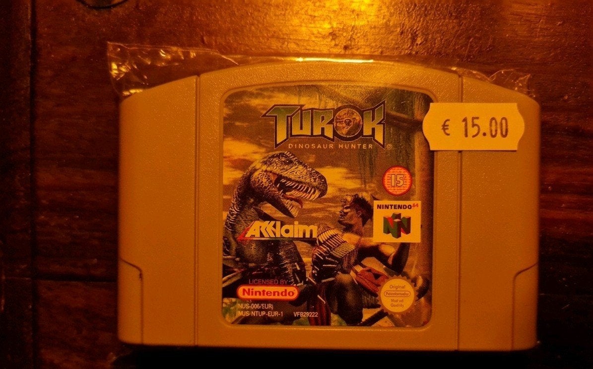 N64 Turok: Dinosaur Hunter Nintendo 64 Game Cartridge, Avontuur en Actie, 1 speler, Ophalen of Verzenden, Zo goed als nieuw