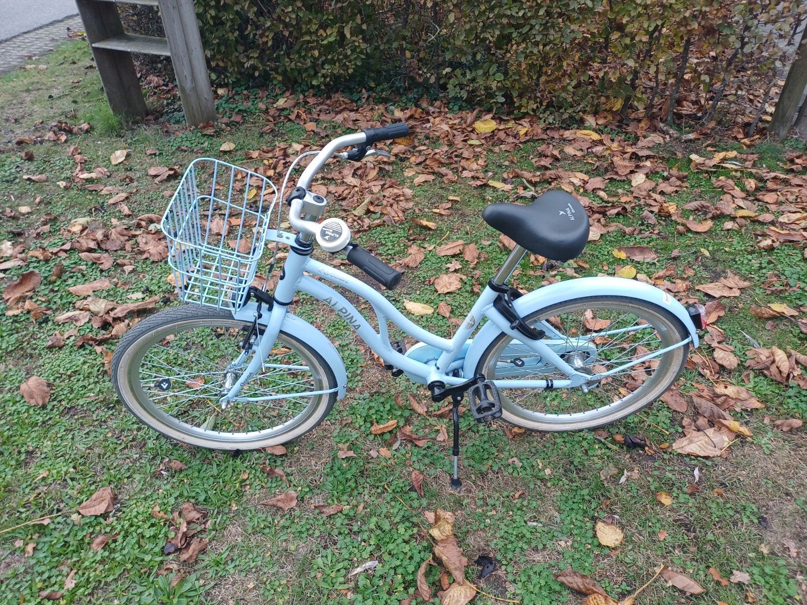 meisjes fiets 22 inch alpina ocean, lichtblauw, Fietsen en Brommers, 20 inch of meer, Zo goed als nieuw, Dames, Ophalen