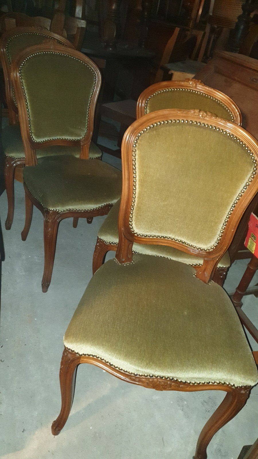 Klassieke Noten Eetkamerstoelen - Set van 4, Ophalen