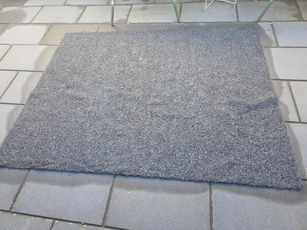 kunstgras mat antraciet 2x1,5 voor tuin of balkon, Ophalen, Gebruikt, Minder dan 10 m², Kunstgras