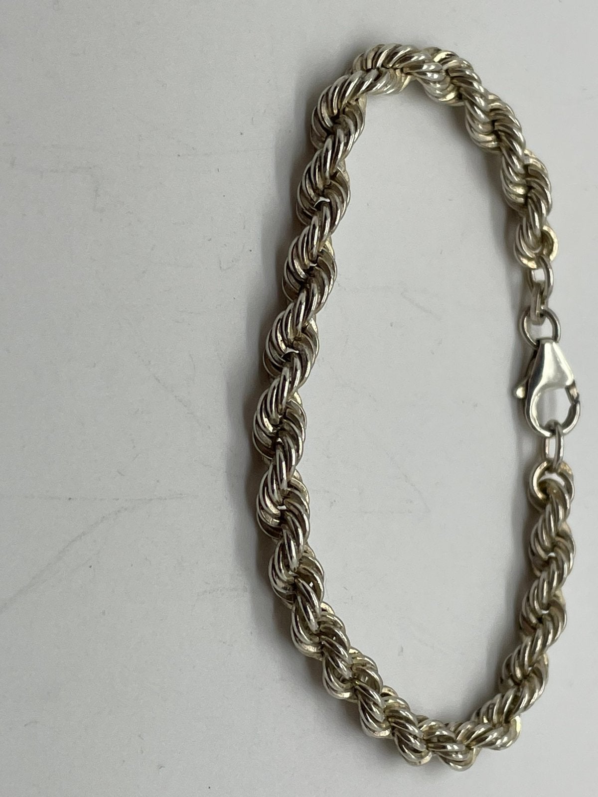 E250 Prachtige zilveren rope armband, Ophalen of Verzenden, X, Zilver, Zilver