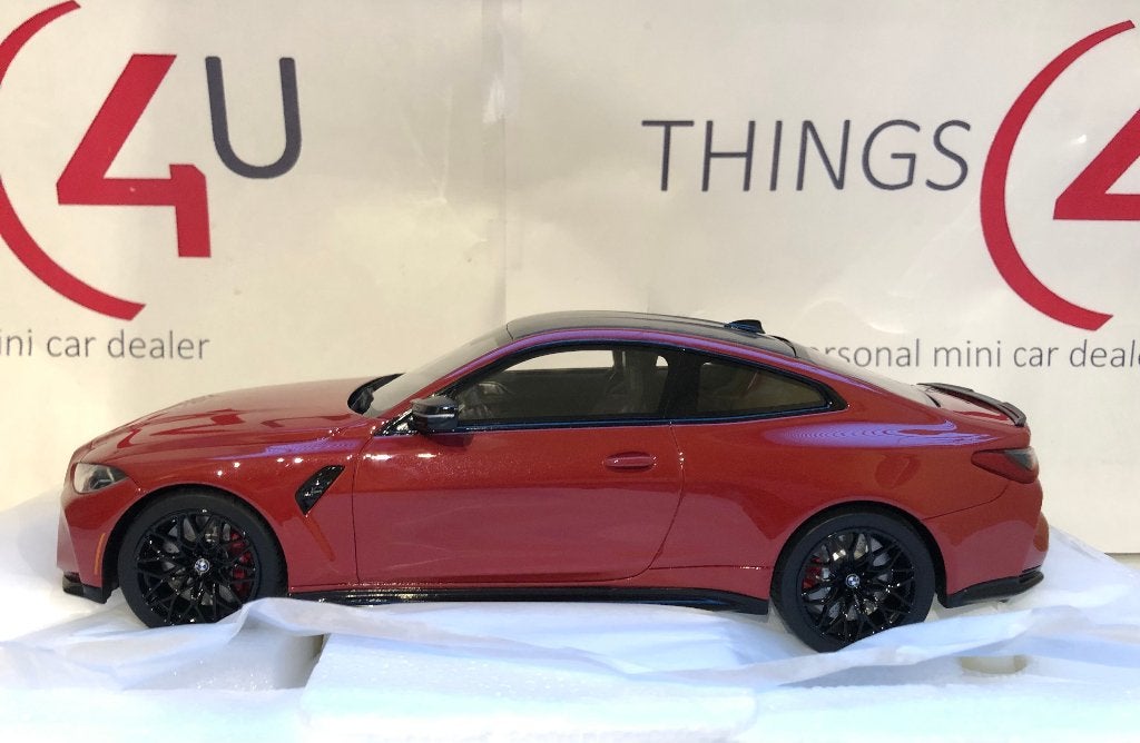 TrueScale 1:18 BMW M4 Competition (G82) 2021 Toronto rood, Ophalen of Verzenden, Nieuw, Auto, Overige merken