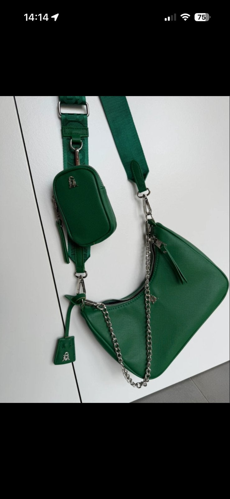 Steve Madden Schoudertas met Mini Tasje - Groen, Verzenden, Zo goed als nieuw, Groen, Overige merken