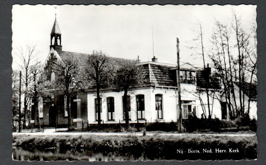Oude Ansicht - Nij Beets - Ned. Herv. Kerk - Frl., Verzamelen, Ophalen of Verzenden, 1940 tot 1960, Ongelopen, Friesland