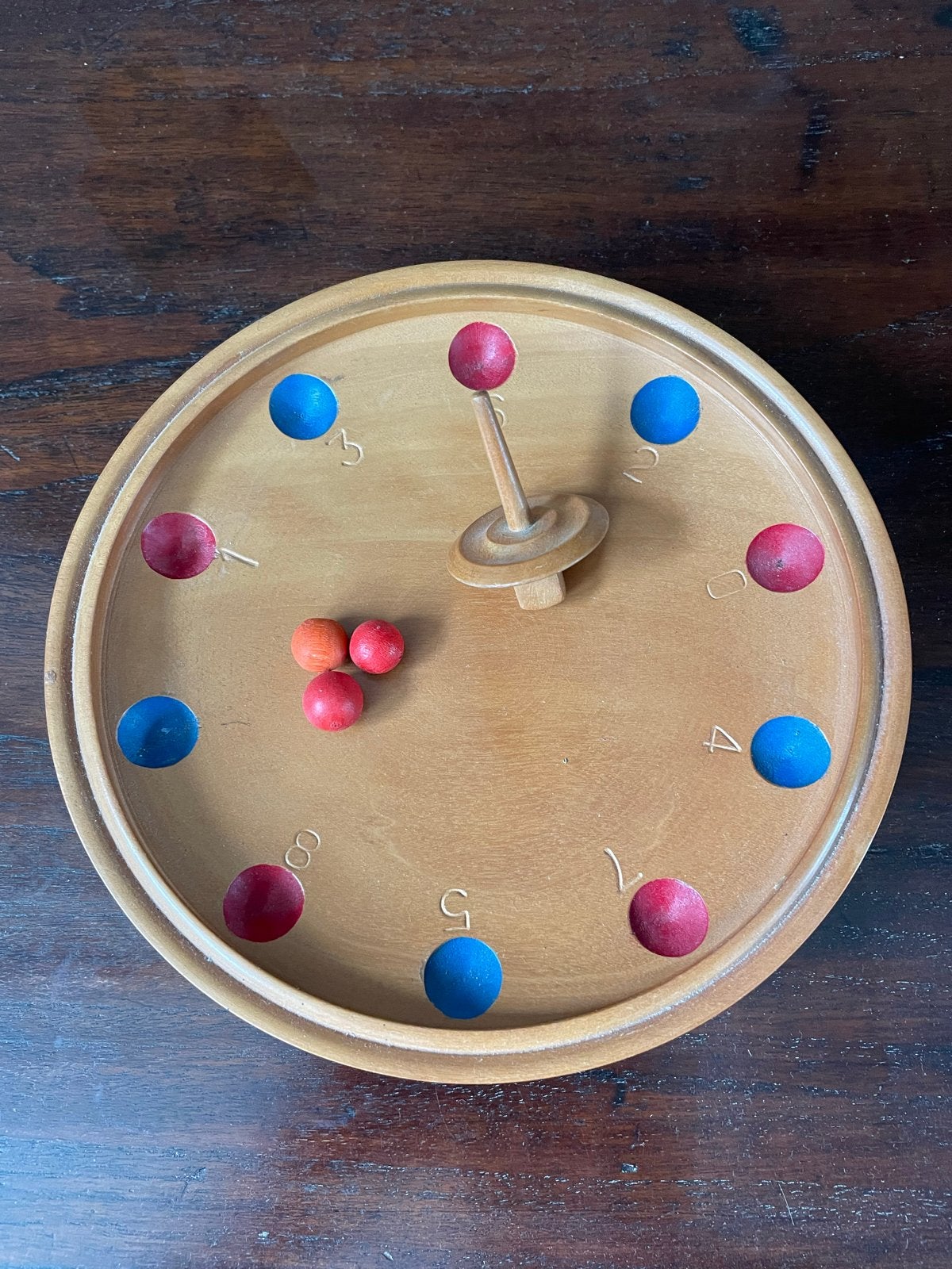 Vintage Houten Tol Spel - Klassiek Gezinsplezier, Ophalen of Verzenden, Gebruikt