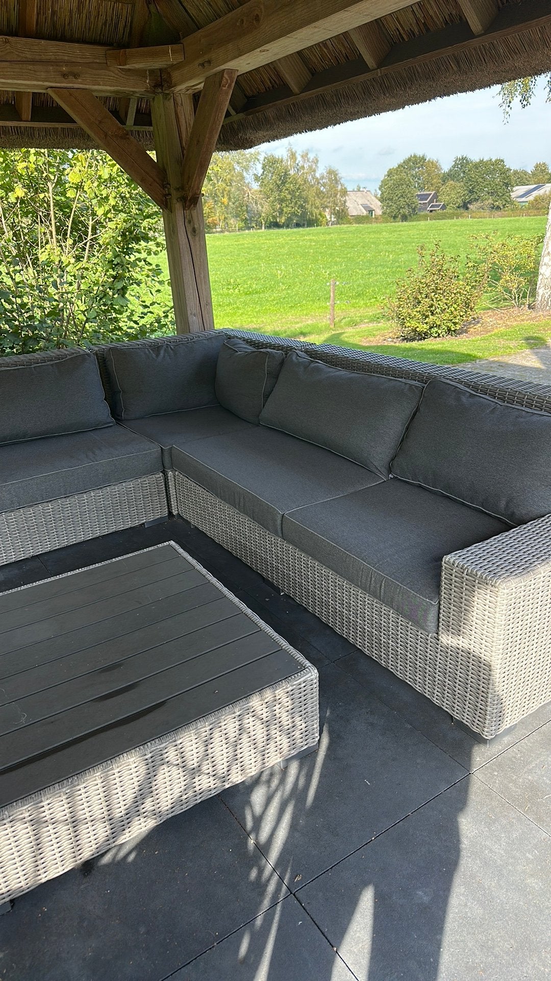 Gebruikt lounge set, Ophalen, Kunststof, Gebruikt, 6 zitplaatsen
