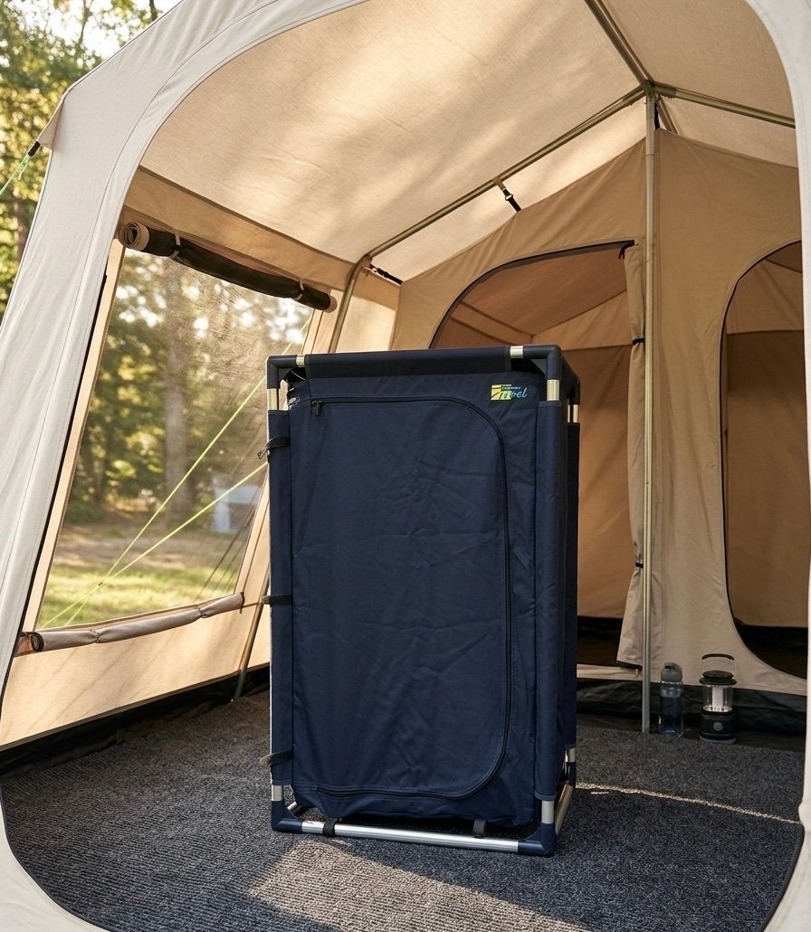 Compacte Campart Travel campingkast met 3 planken, Ophalen, Gebruikt