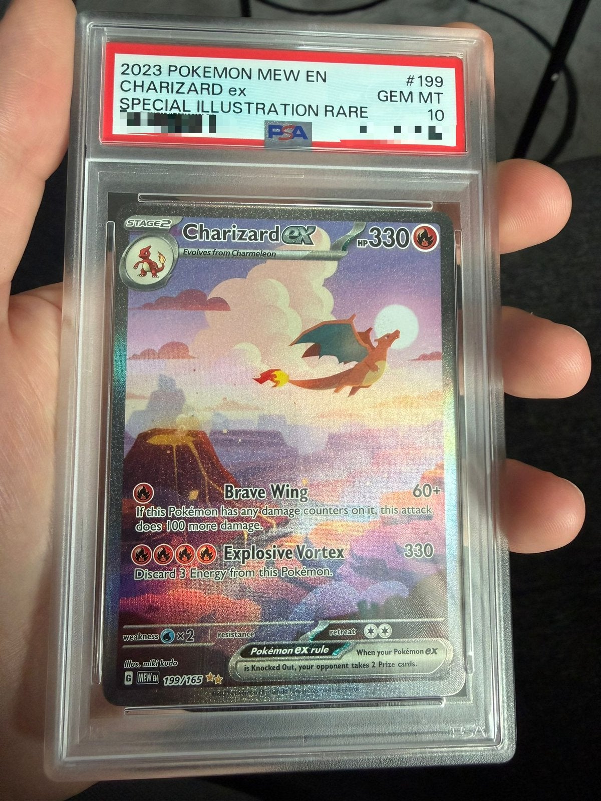 Charizard ex #199 PSA 10 - Pokemon 151 - Trade Mogelijk Lees, Ophalen, Nieuw, Losse kaart, Foil
