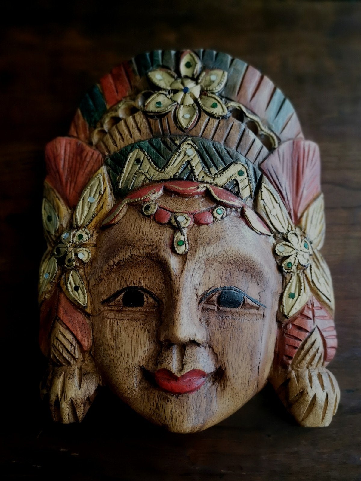 Houten Masker Indonesië, Ophalen of Verzenden