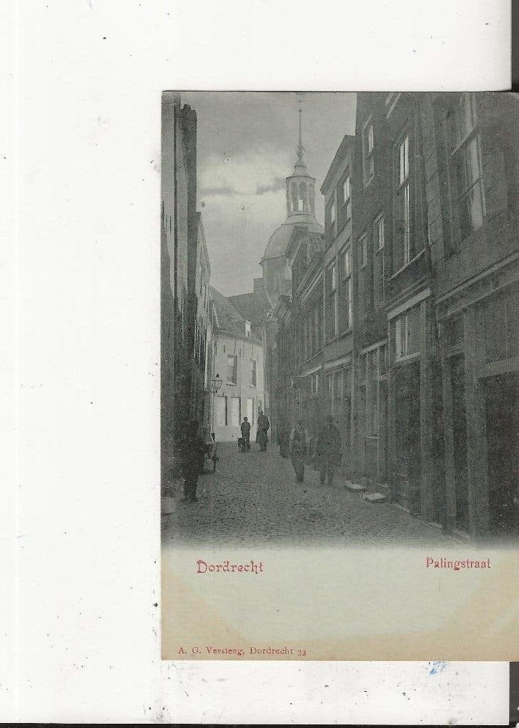 Dordrecht Palingstraat  A Versteeg, Ophalen of Verzenden, Voor 1920, Ongelopen, Zuid-Holland