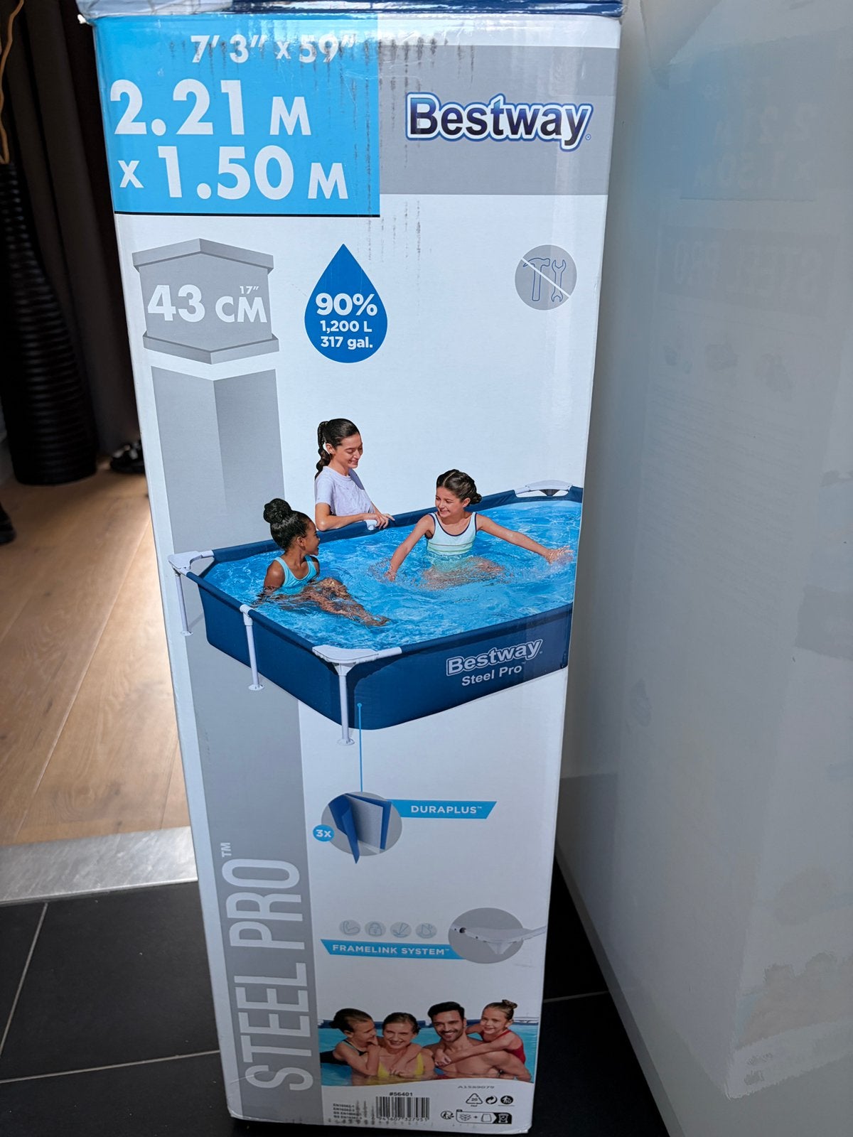 Bestway steel pro zwembad 2.21x1.50, Tuin en Terras, Ophalen, Gebruikt, Minder dan 80 cm, Minder dan 200 cm