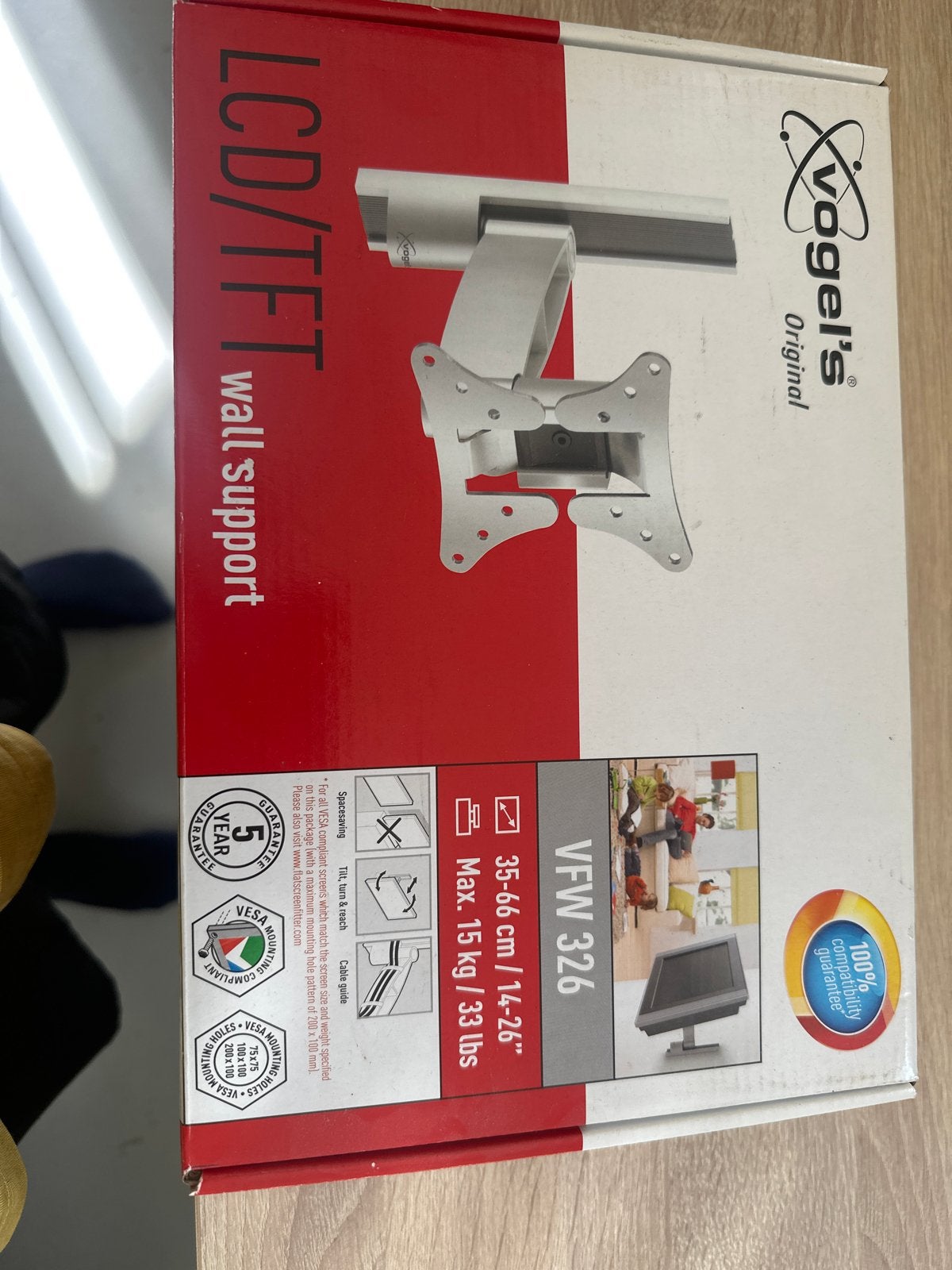 Vogel's VFW 326 LCD/TFT Muurbeugel - Nieuw in doos, Ophalen of Verzenden, Zo goed als nieuw