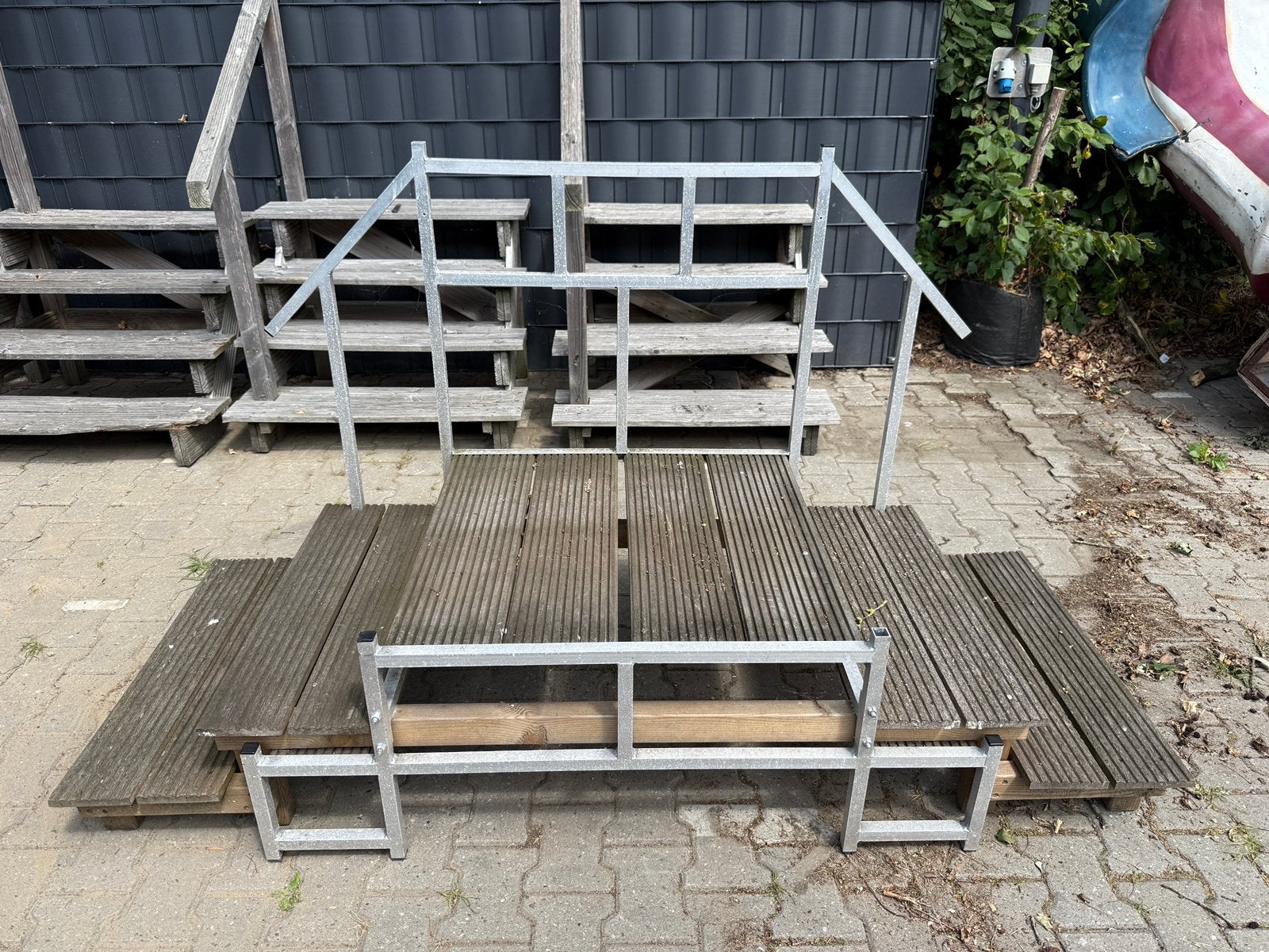 Aluminium/houten trapje, Ophalen, Gebruikt