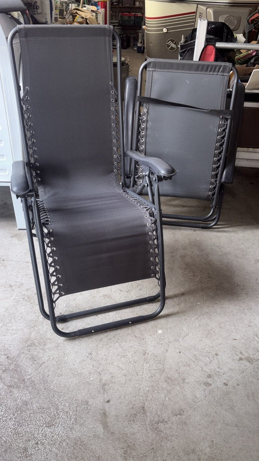 Comfortabele relaxstoelen 2 stuks ANWB- Zwart, inklapbaar