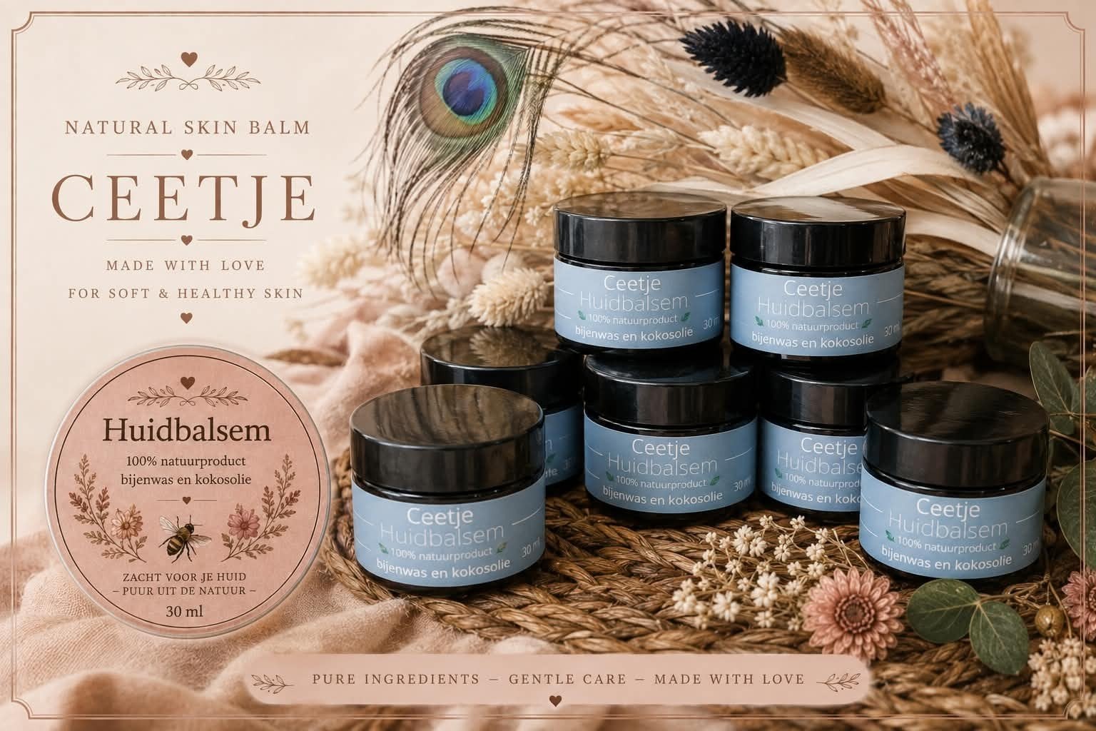 Huidbalsem, lippenbalsem,  verkoudheidsbalsem  bijenwas, Ophalen of Verzenden, Nieuw, Lichaamsverzorging