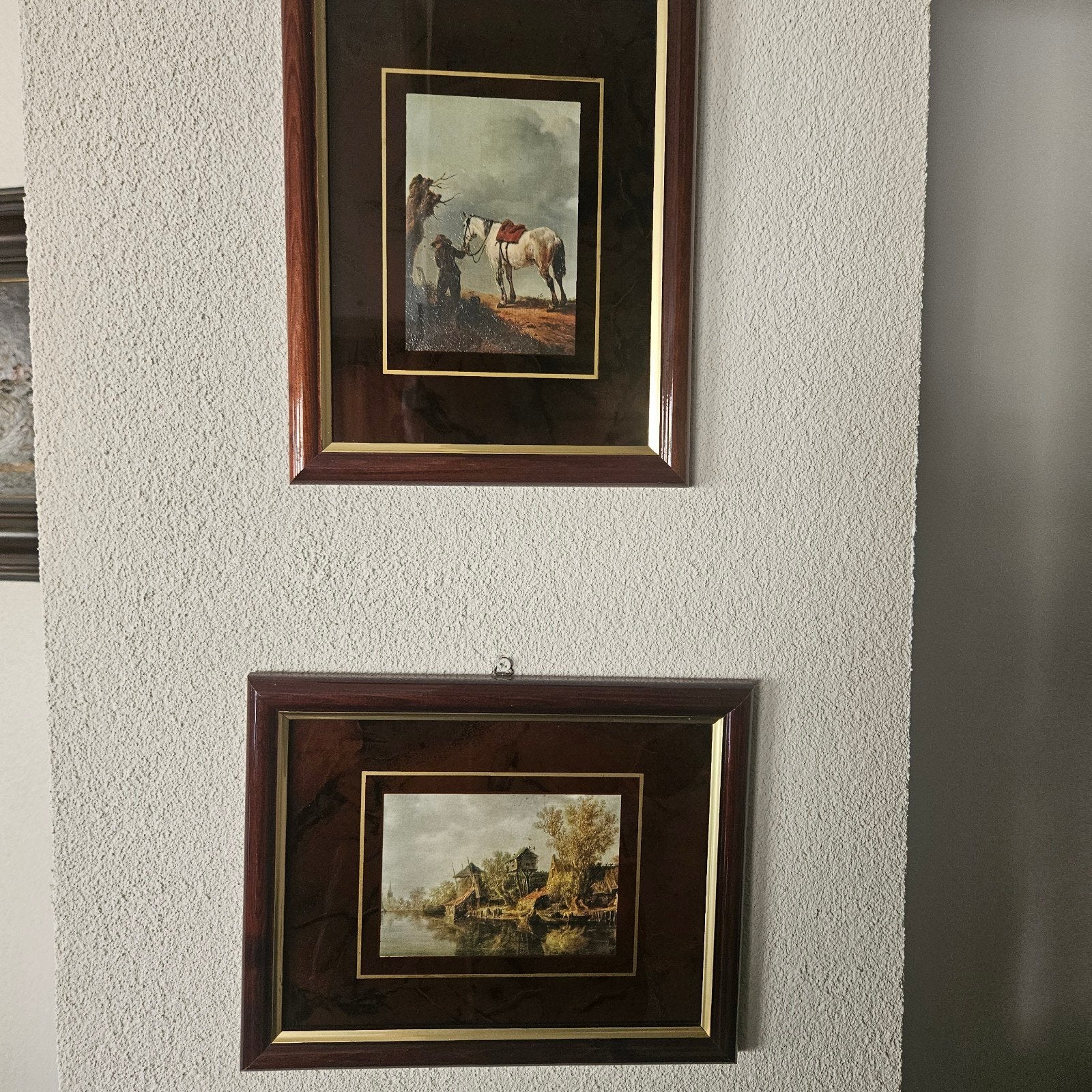 Klassieke schilderijen: Paard & Landschap, Doek, Dieren, Olieverf, Klassiek