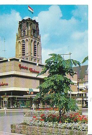Ansichtkaart	Rotterdam	Grote of Sint-Laurenskerk, Verzenden, 1960 tot 1980, Ongelopen, Zuid-Holland
