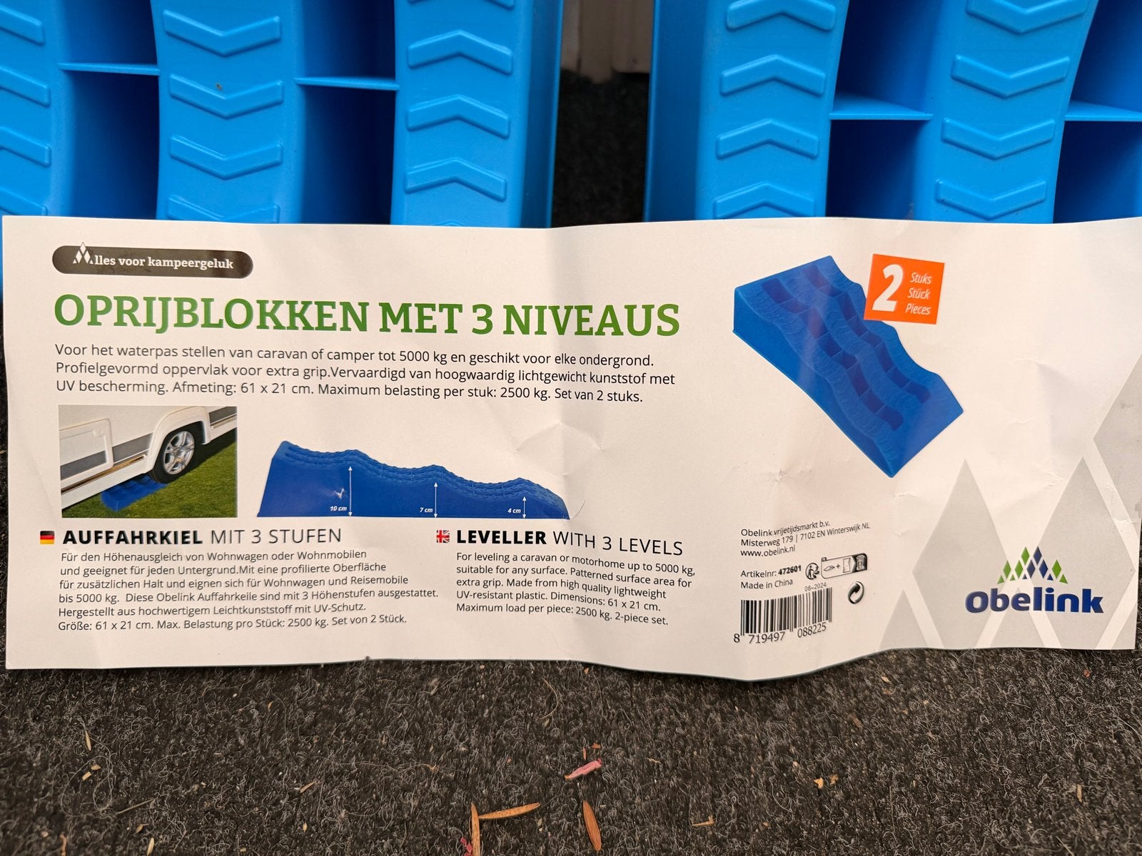 Obelink Oprijblokken met 3 Niveaus - Caravan/Camper, Ophalen of Verzenden, Nieuw