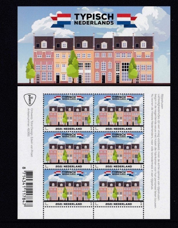 2021 Typisch Nederlands Vel Rijtjeshuizen, Ophalen of Verzenden, Postfris