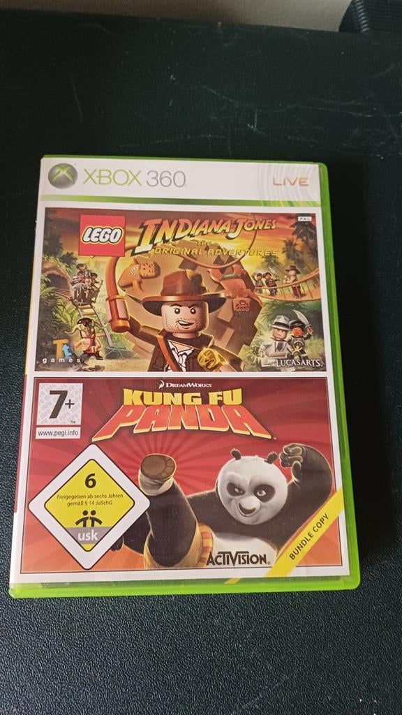 LEGO Indiana Jones & Kung Fu Panda Xbox 360 Bundle, Avontuur en Actie, Gebruikt, 1 speler, Ophalen of Verzenden