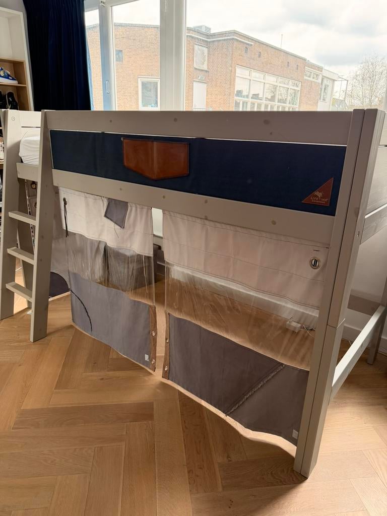 Kinder Bedden, Ophalen, 85 tot 100 cm, Zo goed als nieuw, Hoogslaper of Stapelbed