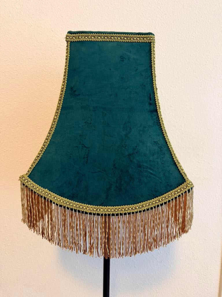 Exclusieve velvet lampenkap, Huis en Inrichting, Lampen | Lampenkappen, Ophalen of Verzenden, Zo goed als nieuw, Groen, Vierkant