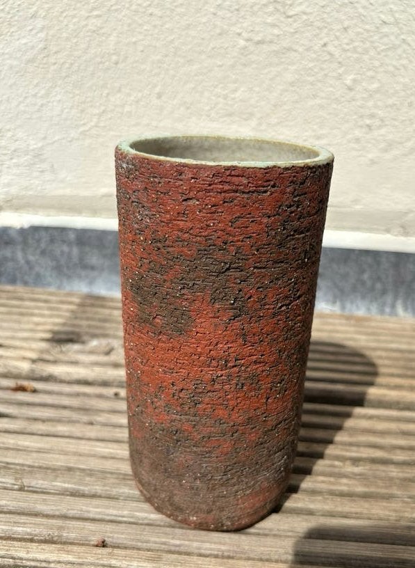 Pieter Groeneveldt Keramiek Vaas berkenbast, rood, Antiek en Kunst, Ophalen of Verzenden