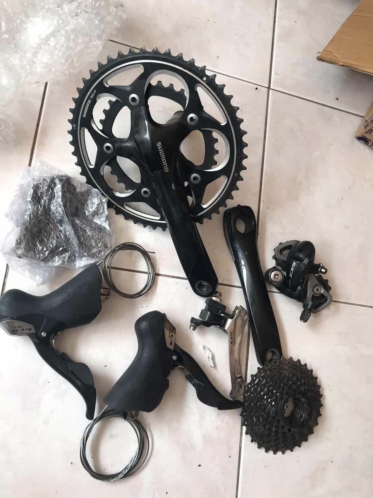Shimano 105 groepset - 10 speed, Fietsen en Brommers, Fietsonderdelen, Ophalen of Verzenden, Zo goed als nieuw