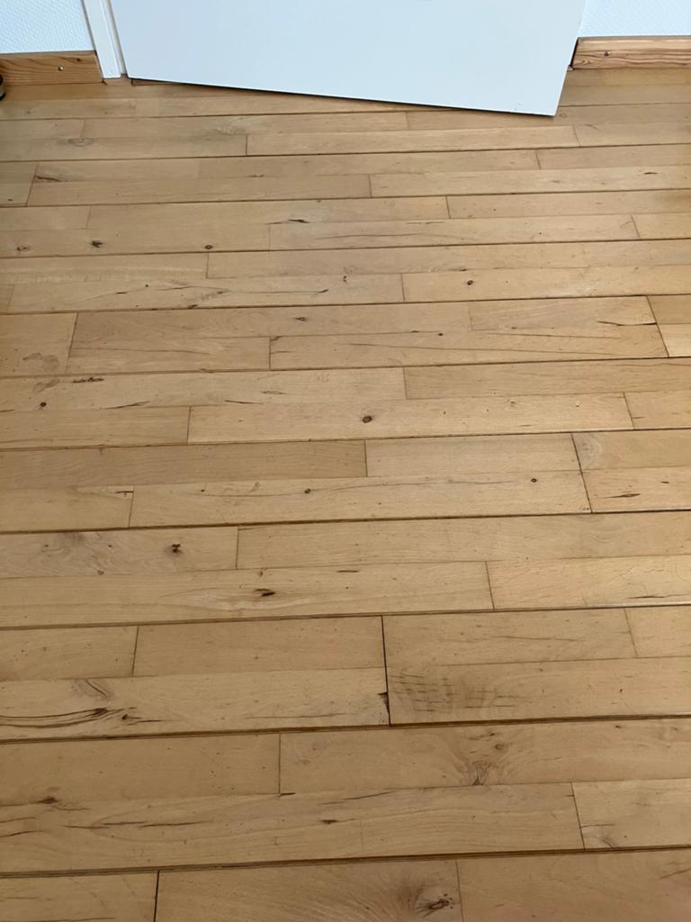 Junckers massief beuken parket 40 m2, Zo goed als nieuw, 10 m² of meer, 10 tot 30 cm, Hout