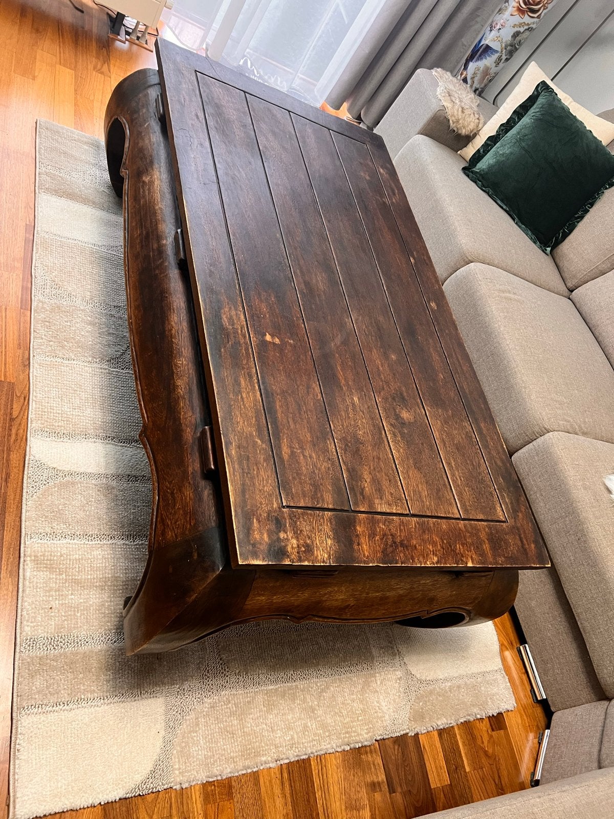Opium Tafel - Massief Hout - 150x80x50 cm, Ophalen, Gebruikt, 100 tot 150 cm, 50 tot 100 cm
