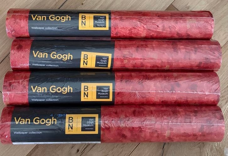 BN Walls Van Gogh Museum Behang - Rood (4 rollen), Ophalen of Verzenden, 10 tot 25 m², Rood