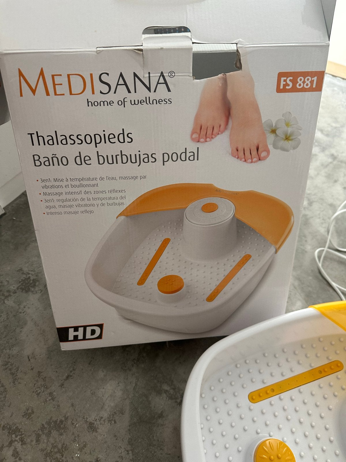 Medisana Thalassopieds Voetenbad FS 881, Ophalen of Verzenden, Zo goed als nieuw, Hand- en Voetverzorging