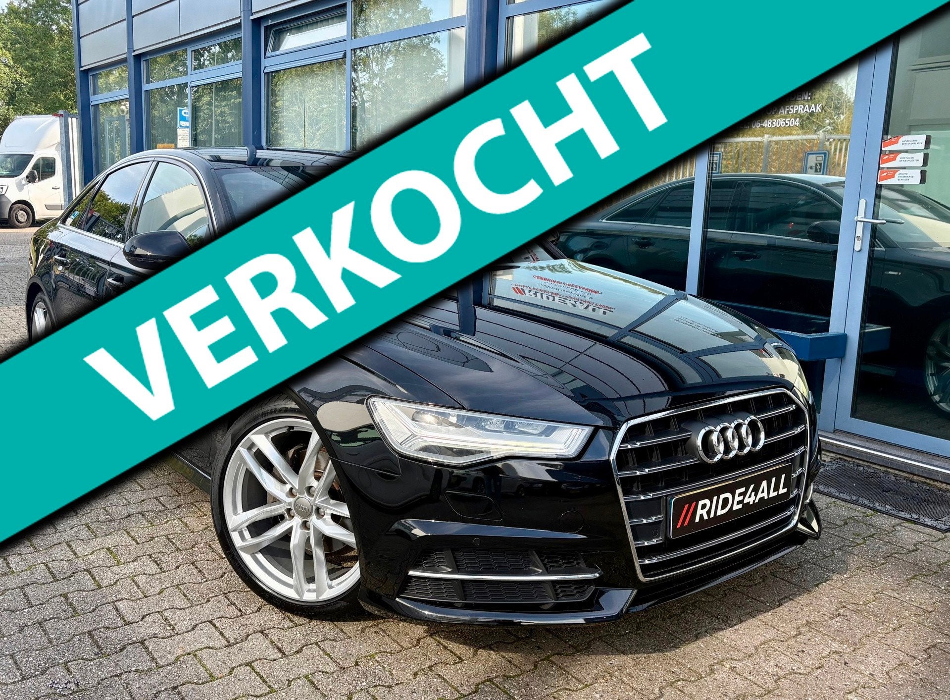 Audi A6 Limousine 1.8 TFSI/2x S-Line/DEALER ONDERHOUDEN!, Auto's, Dealer onderhouden, Gebruikt, Leder en Stof, Zwart