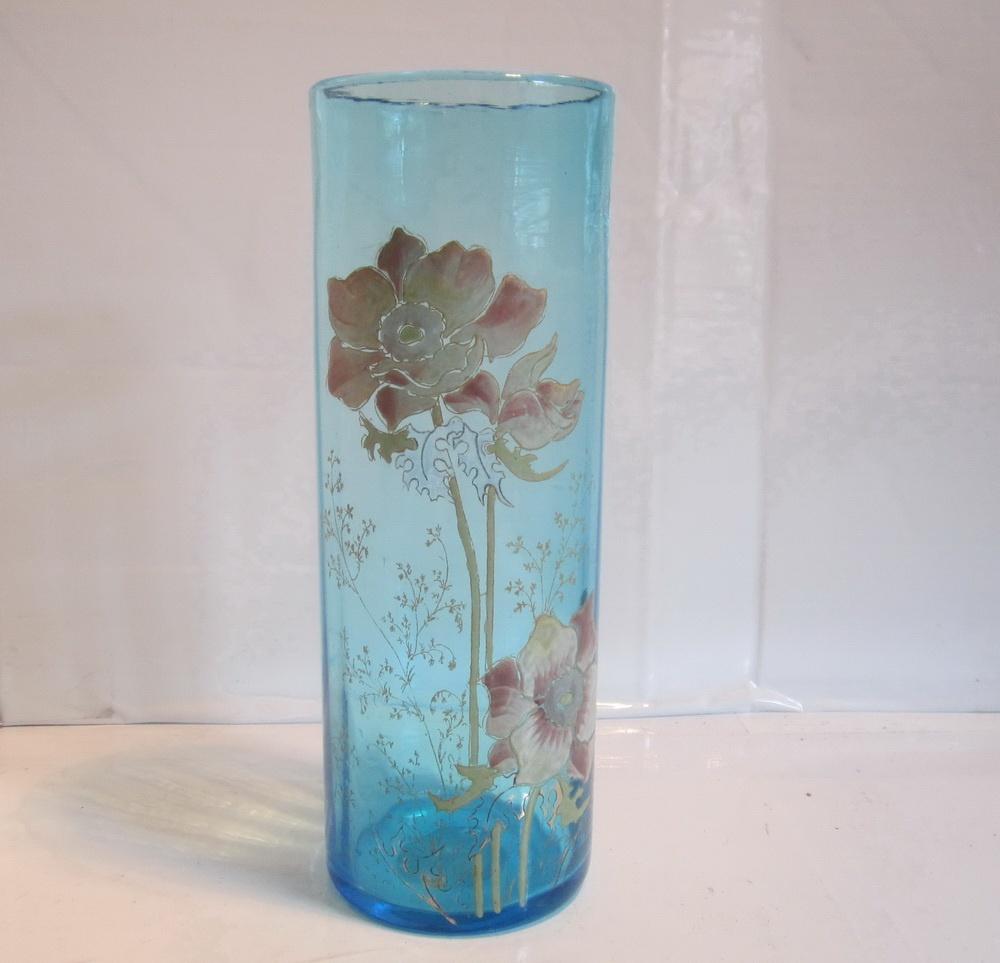 antieke Legras vaas, email, ca 1910 H 27 cm, Antiek en Kunst, Antiek | Glas en Kristal, Verzenden