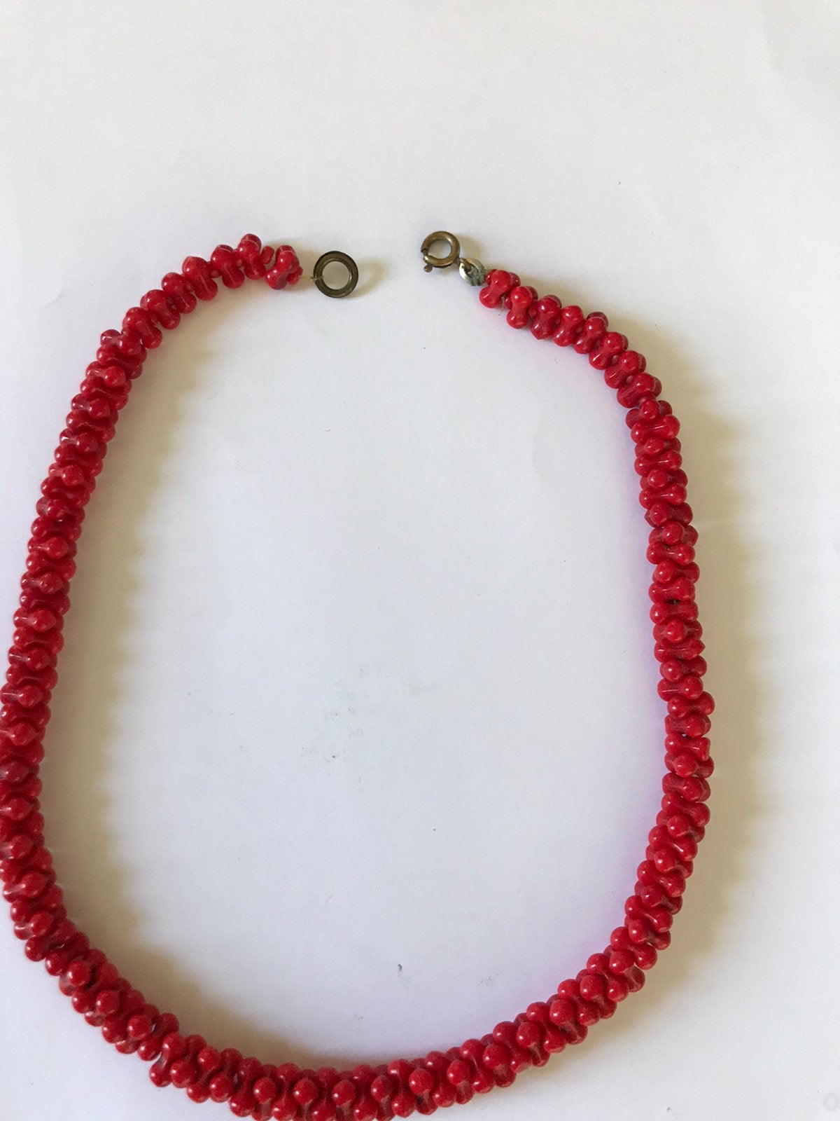 Rode Kralenketting, Ophalen of Verzenden, Gebruikt, Rood, Kunststof