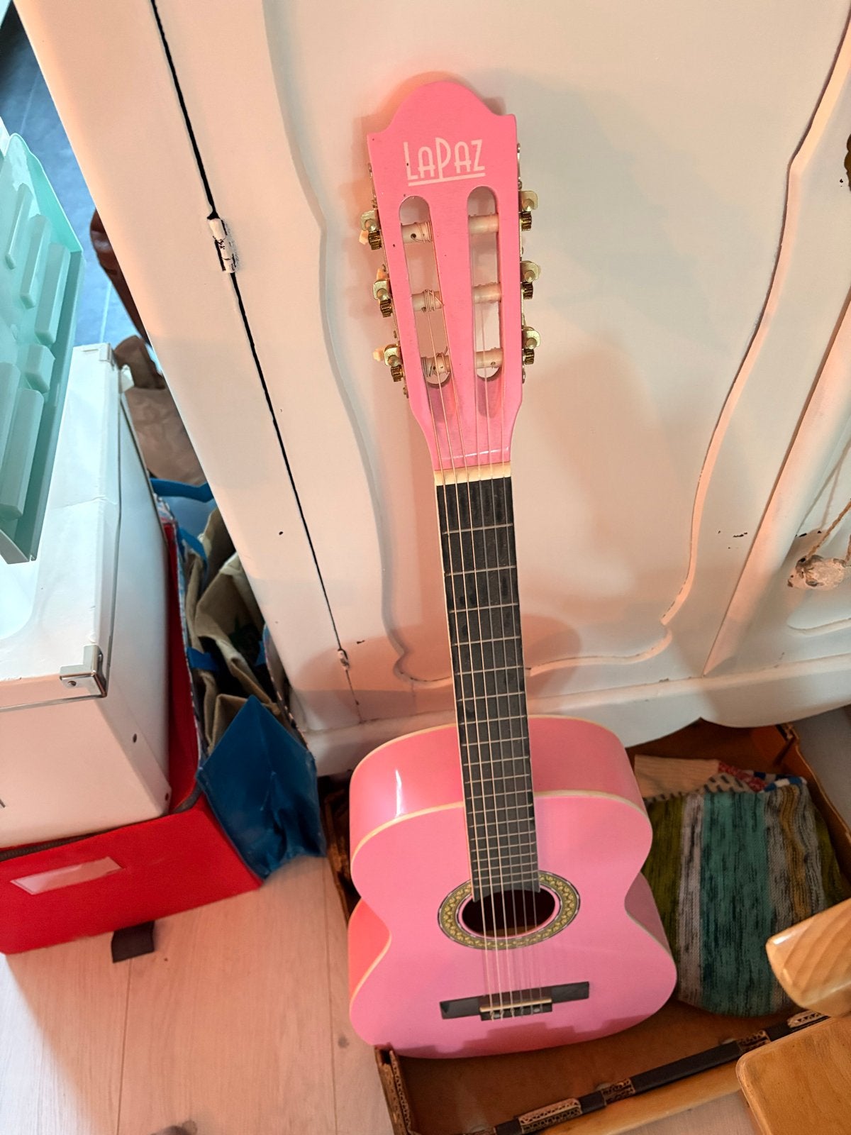 Roze Lapaz klassieke gitaar, Muziek en Instrumenten, Ophalen, Gebruikt, Klassieke of Spaanse gitaar