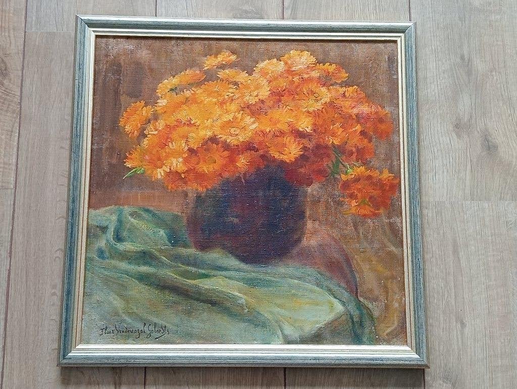 Olie op doek - Flore Vindevogel Geleedts, Doek, Origineel werk, Olieverf, Klassiek
